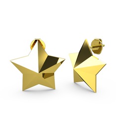Yıldız Küpe - 14 ayar altın küpe #4ubb6i