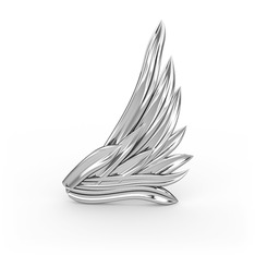 Pegasus Küpe - 8 ayar beyaz altın küpe #1whjerx