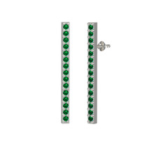 Serilda Küpe - Yeşil kuvars 925 ayar gümüş küpe #165uiaq