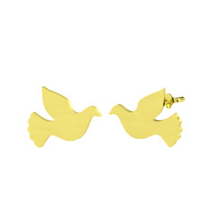 Mini Güvercin Küpe - 8 ayar altın küpe #10dksqu