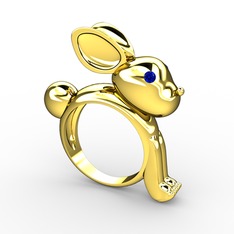 Rex Tavşan Yüzük - Lab safir 8 ayar altın yüzük #1jh6i2o