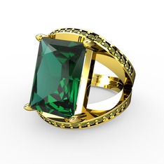 Reyala Yüzük - Yeşil kuvars ve peridot 14 ayar altın yüzük #1jgq4i5