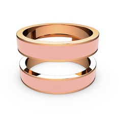 8 ayar rose altın yüzük (Pastel pembe mineli)