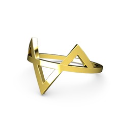 Gizia Üçgen Yüzük - 14 ayar altın yüzük #d6s0zl