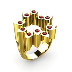 Rama Yüzük - Garnet 18 ayar altın yüzük #1jbn1t7