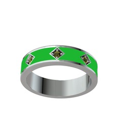 Fharsa Tamtur Yüzük - Peridot 925 ayar gümüş yüzük (Yeşil mineli) #46dz7k
