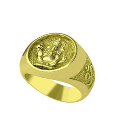 Ganeşa (Ganesha) Yüzük - 14 ayar altın yüzük #bmkorx