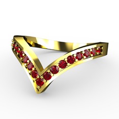Victorian Yüzük - Garnet 18 ayar altın yüzük #1r95p5h