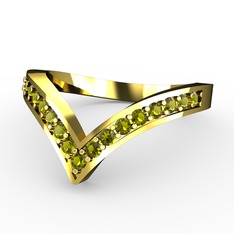 Victorian Yüzük - Peridot 18 ayar altın yüzük #dyh1s