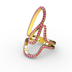 Elva Sarmaşık Yüzük - Rodolit garnet 14 ayar altın yüzük #jt4ar8