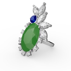 Arinna Yüzük - Neon yeşil akrilik 925 ayar gümüş yüzük #a76jr6